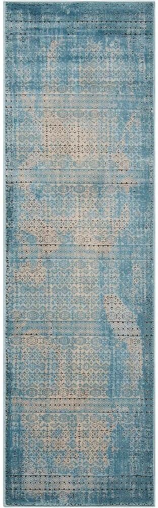 Nourison Karma Blue 2 ft. x 8 ft. Persian Vintage Kitchen Runner Area Rug