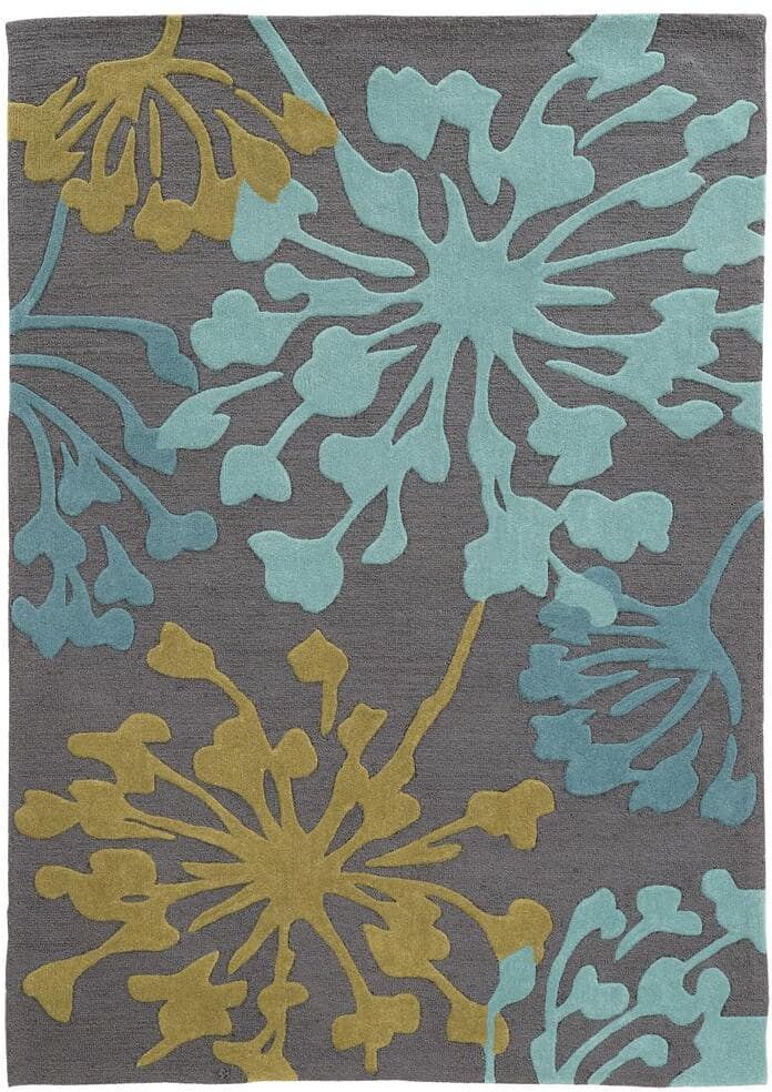 Linon Home Decor Legion Spectre Grey/Aqua 2 ft. x 3 ft. Accent Rug