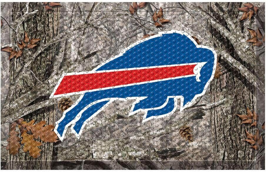 FANMATS NFL - Buffalo Bills 19 in. x 30 in. Outdoor Camo Scraper Mat Door Mat