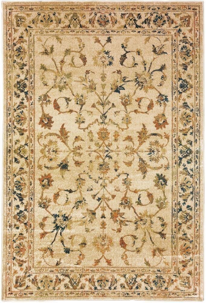 AVERLEY HOME Jayson Beige/Gold 6 ft. x 9 ft. Oriental Area Rug