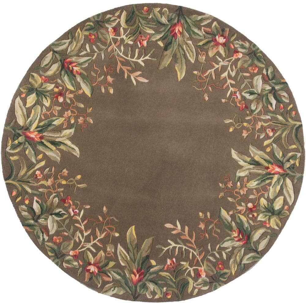 MILLERTON HOME Camila Taupe 6 ft. x 6 ft. Round Area Rug