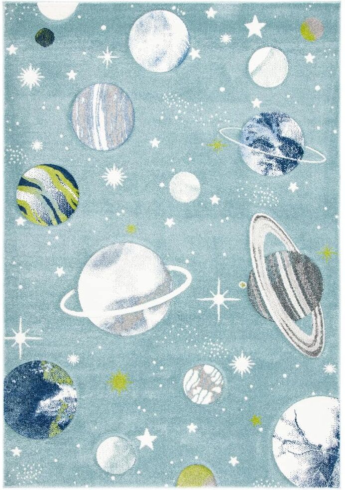 SAFAVIEH Carousel Kids Teal/Ivory 3 ft. x 5 ft. Galaxy Area Rug