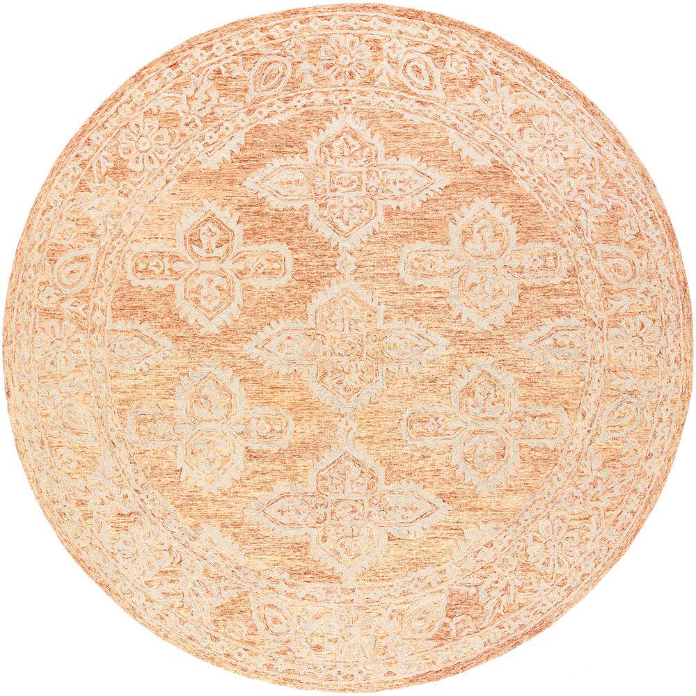 Artistic Weavers Asuncion Peach 6 ft. x 6 ft. Round Moroccan Area Rug