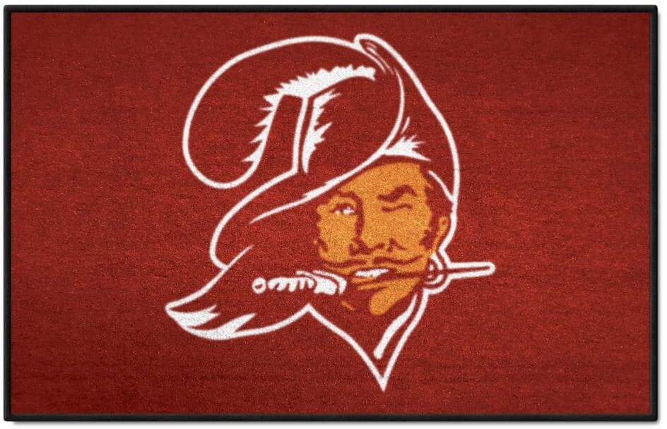 FANMATS Red 1 ft. 7 in. x 2 ft. 6 in. Tampa Bay Buccaneers Vintage Starter Mat Area Rug