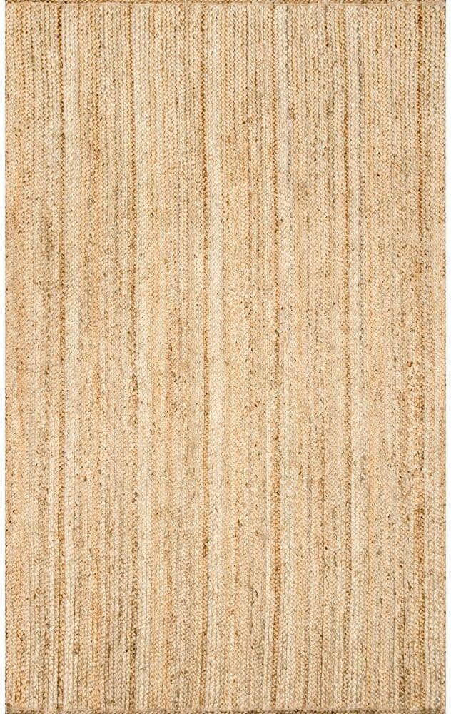 nuLOOM Rigo Chunky Loop Jute Tan 3 ft. x 5 ft. Farmhouse Area Rug