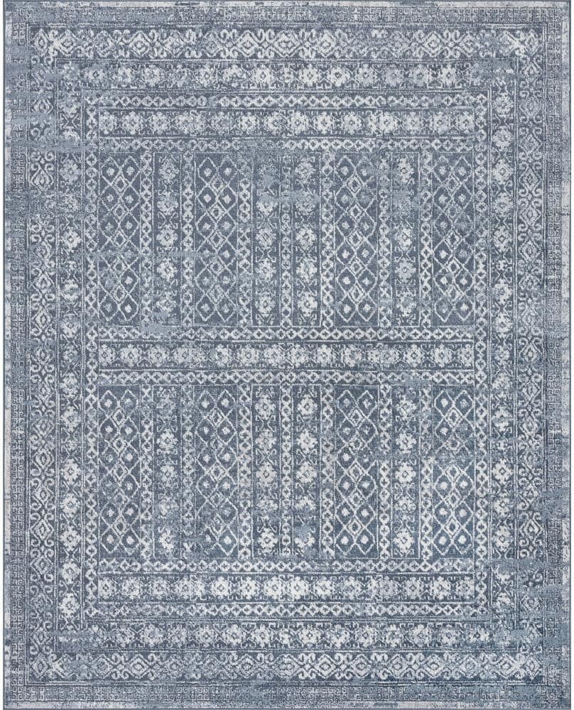 Tayse Rugs Nexus Persian Blue 8 ft. x 10 ft. Indoor Area Rug