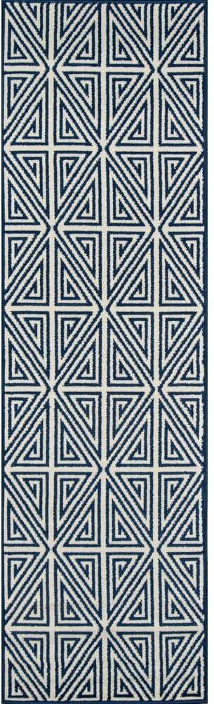 Momeni Baja Navy 2 ft. x 8 ft. Indoor/Outdoor Runner Rug