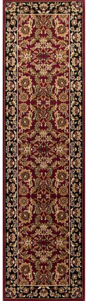 MILLERTON HOME Caleb Red/Black 2 ft. x 8 ft. Runner Rug