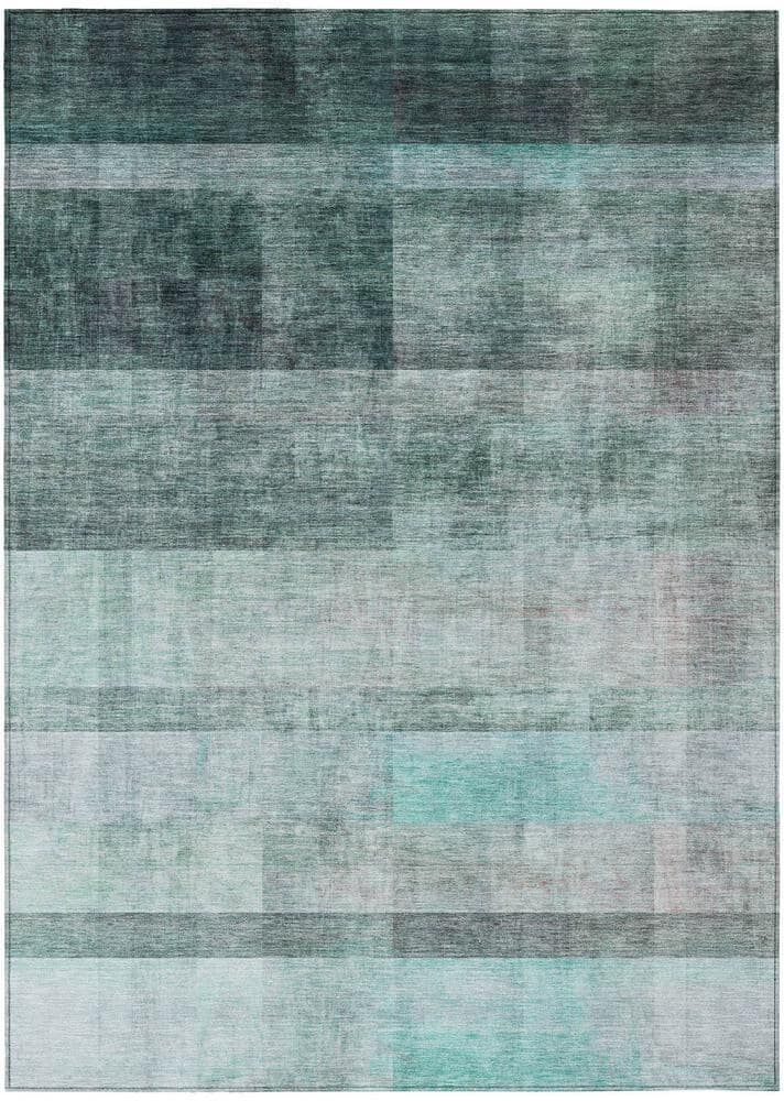 Addison Rugs Chantille ACN568 Teal 2 ft. 6 in. x 3 ft. 10 in. Machine Washable Indoor/Outdoor Geometric Area Rug