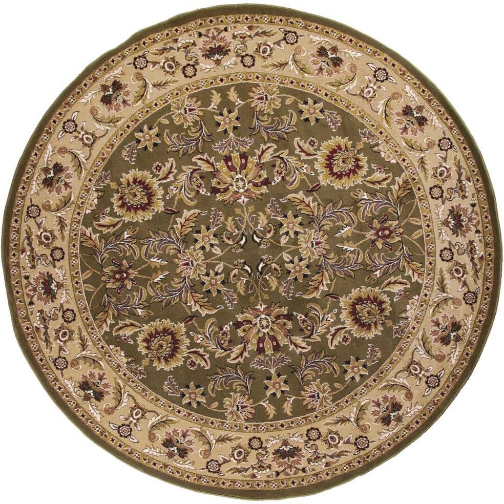 MILLERTON HOME Caleb Green/Taupe 8 ft. Round Area Rug