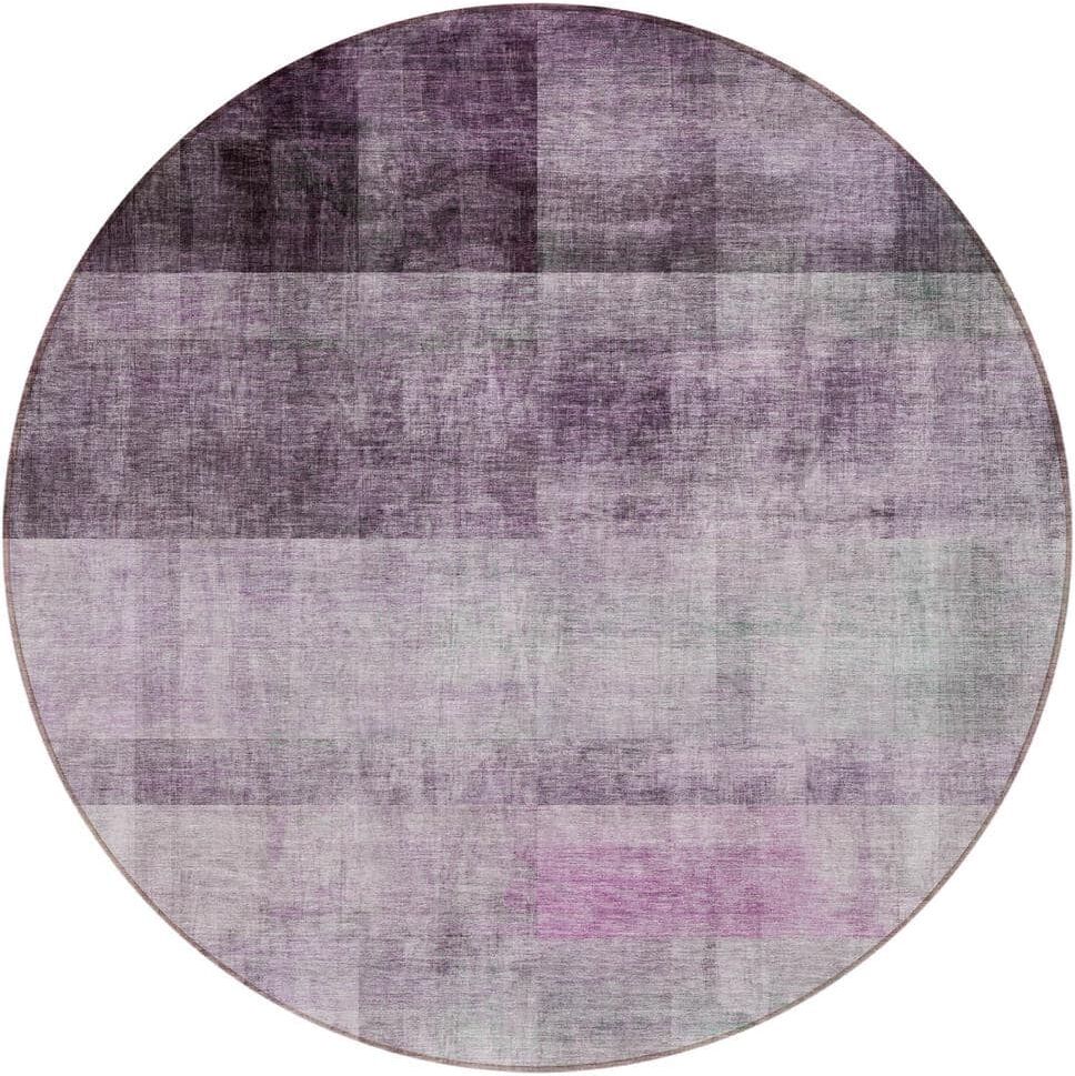 Addison Rugs Chantille ACN568 Purple 8 ft. x 8 ft. Round Machine Washable Indoor/Outdoor Geometric Area Rug