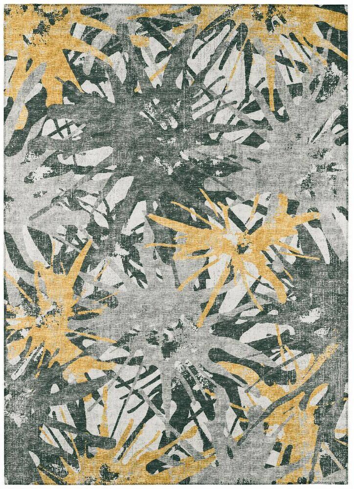 Addison Rugs Evolve Gold 5 ft. x 7 ft. 6 in. Color Splash Area Rug