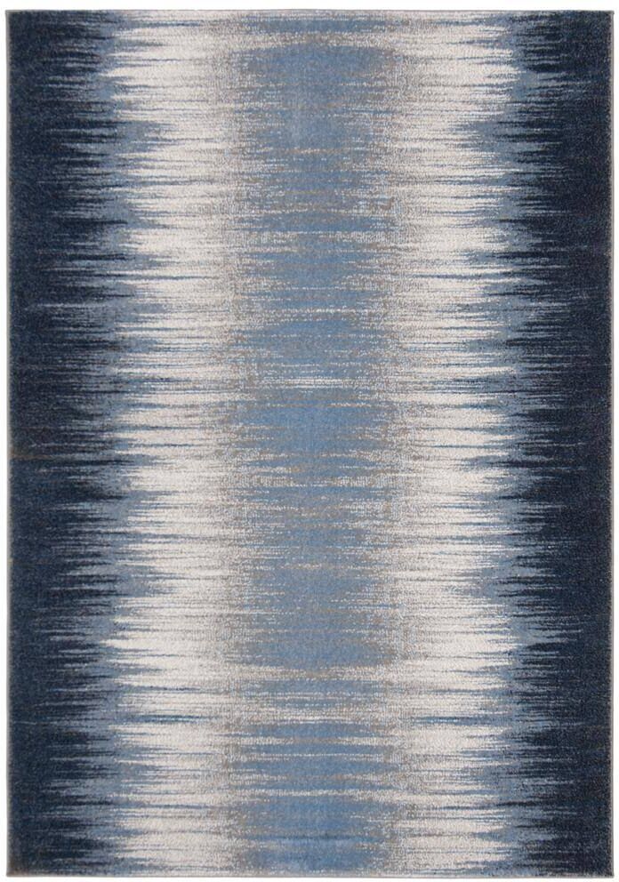 SAFAVIEH Galaxy Blue/Navy 4 ft. x 6 ft. Striped Abstract Area Rug