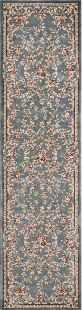 MILLERTON HOME Ajay Slate Blue 2 ft. x 8 ft. Runner Rug