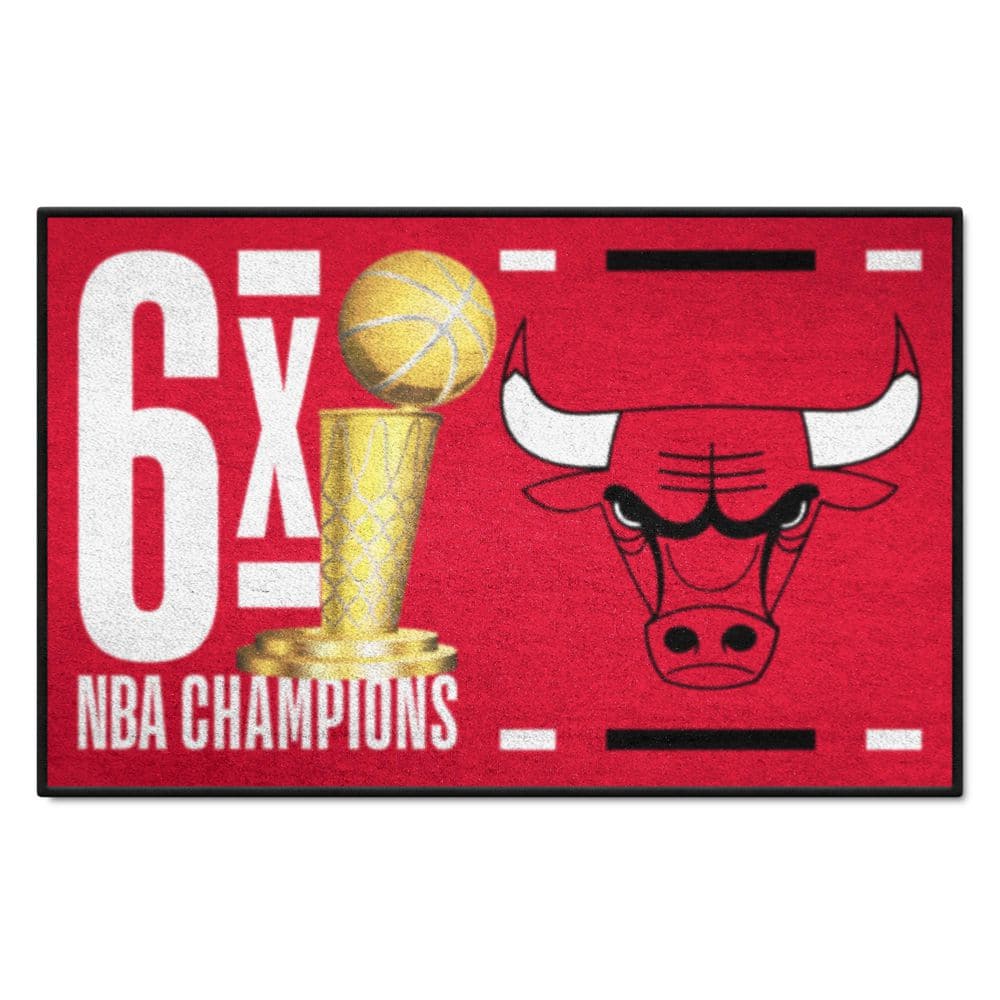 FANMATS Chicago Bulls Red 19 in. x 30 in. Starter Mat Accent Rug