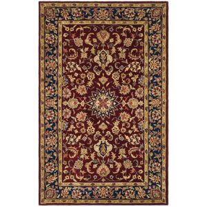 SAFAVIEH Classic Burgundy/Navy 4 ft. x 6 ft. Border Area Rug