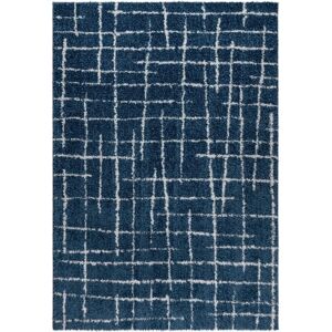 Gertmenian & Sons Holmby Benson Navy/Gray 8 ft. x 10 ft. Abstract Shag Indoor Area Rug