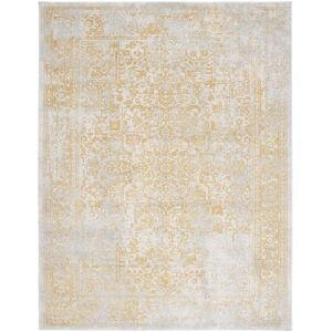 SAFAVIEH Evoke Ivory/Gold 9 ft. x 12 ft. Distressed Border Medallion Area Rug