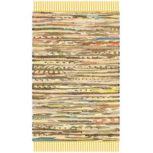 SAFAVIEH Rag Rug Yellow/Multi 2 ft. x 3 ft. Gradient Striped Area Rug