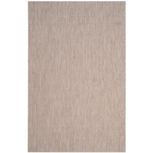 SAFAVIEH Courtyard Beige 7 ft. x 10 ft. Solid Indoor/Outdoor Patio  Area Rug