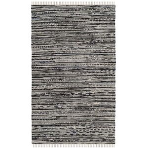 SAFAVIEH Rag Rug Gray 2 ft. x 3 ft. Striped Area Rug