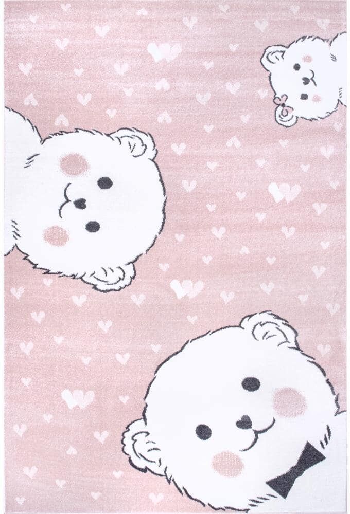 nuLOOM Teddy Bears Kids Pink 5 ft. x 8 ft. Area Rug