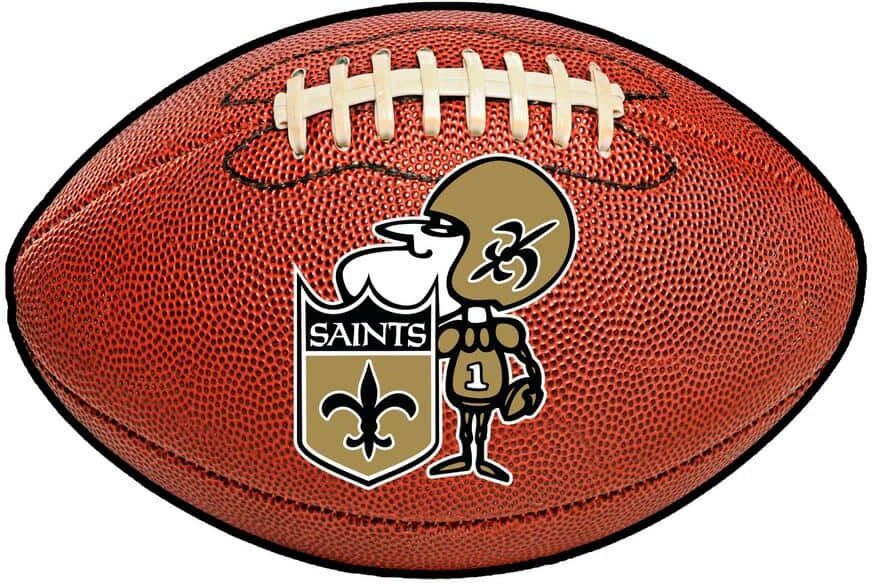 FANMATS Brown 20.5 in. x 32.5 in. New Orleans Saints Vintage Football Area Rug