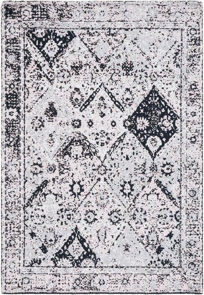 SAFAVIEH Easy Care Pink/Grey 2 ft. x 3 ft. Machine Washable Border Medallion Geometric Area Rug