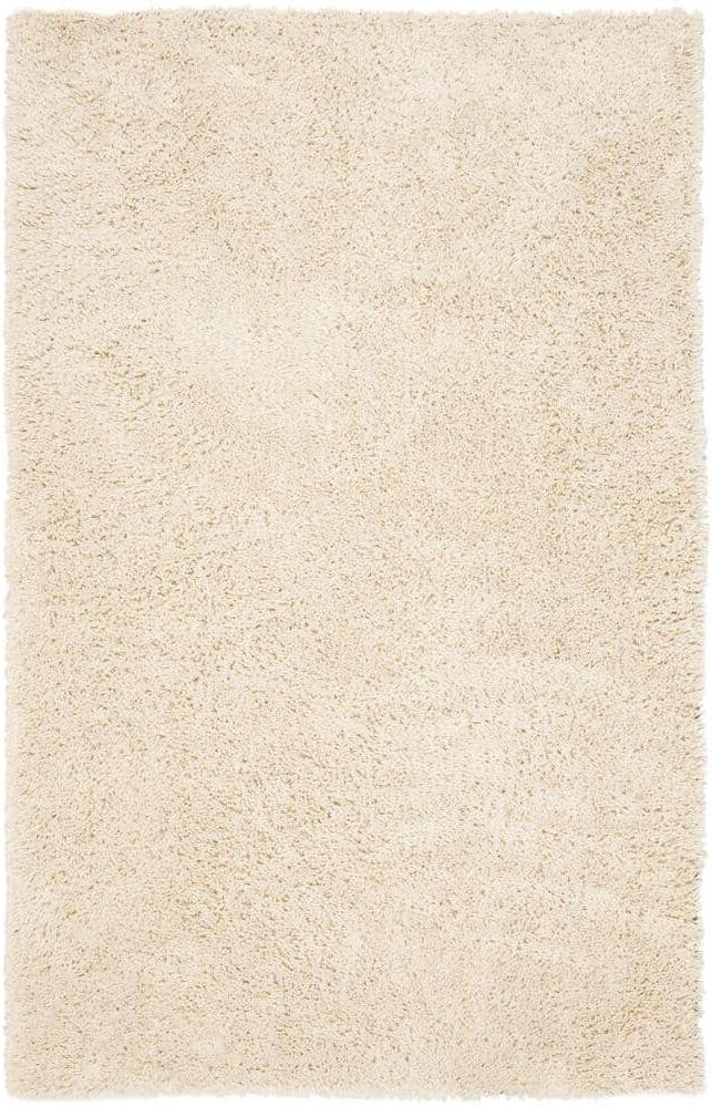 SAFAVIEH Classic Shag Ultra White 6 ft. x 9 ft. Solid Area Rug