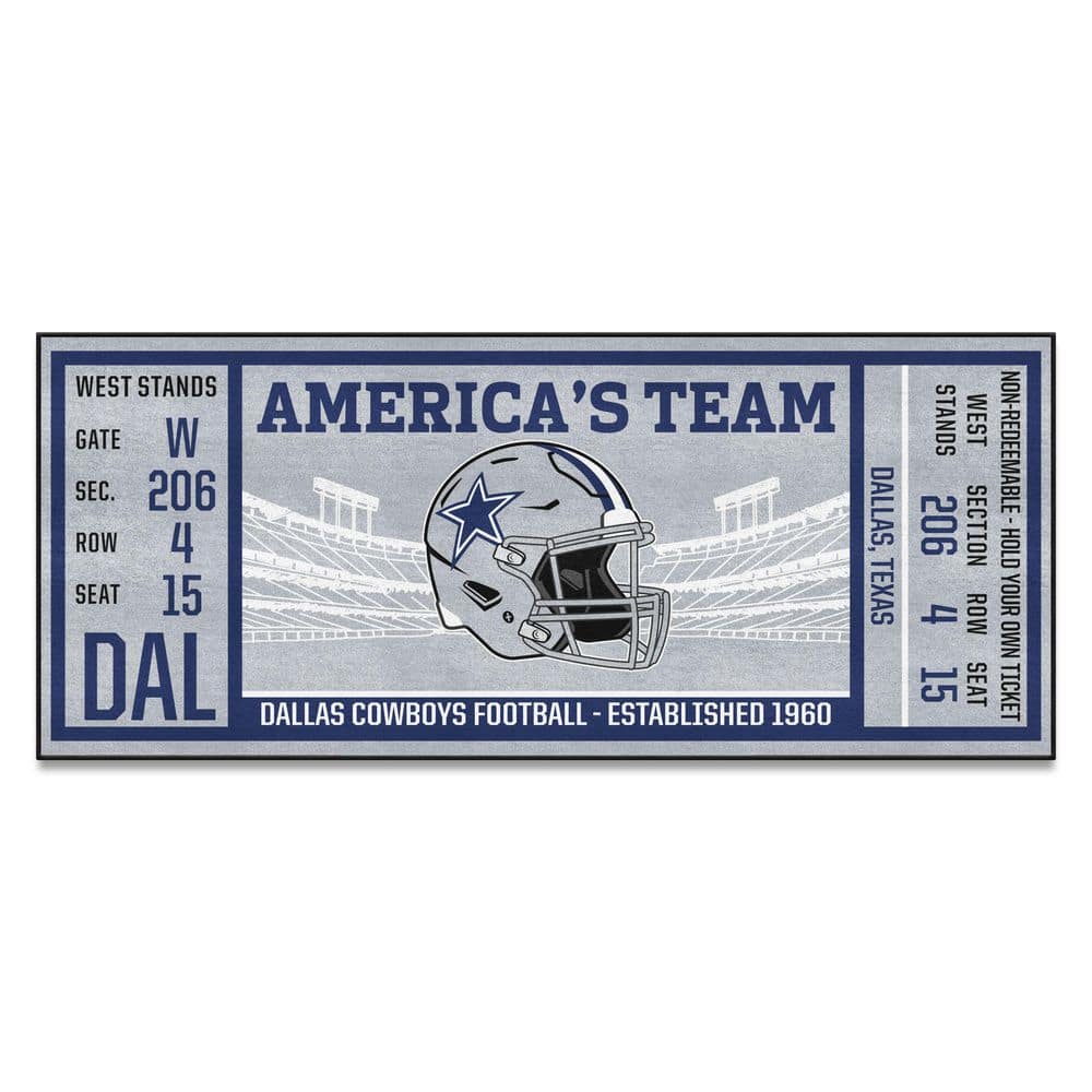 FANMATS NFL - Dallas Cowboys 30 in. x 72 in. Indoor Ticket Runner Rug