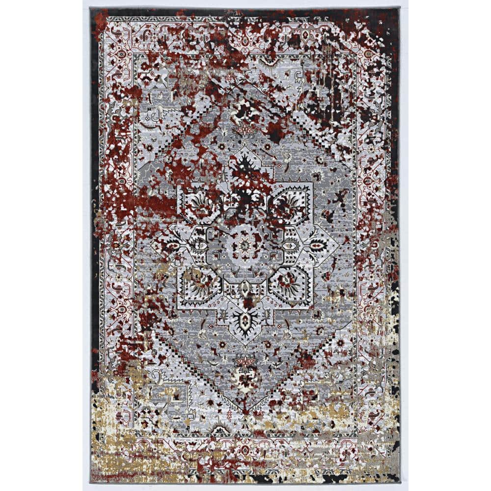 Linon Home Decor Winslow Asher Gray 8 ft. x 10 ft. 6 in. Area Rug