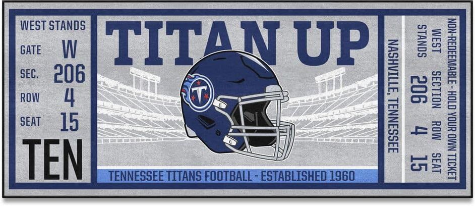 FANMATS NFL - Tennessee Titans 30 in. x 72 in. Indoor Ticket Runner Rug