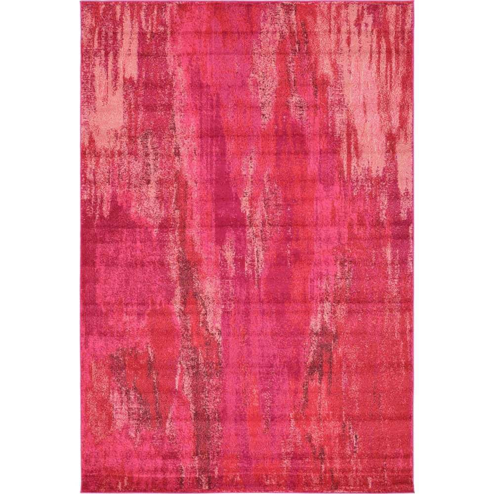 Unique Jardin Lilly Pink 6' 0 x 9' 0 Area Rug