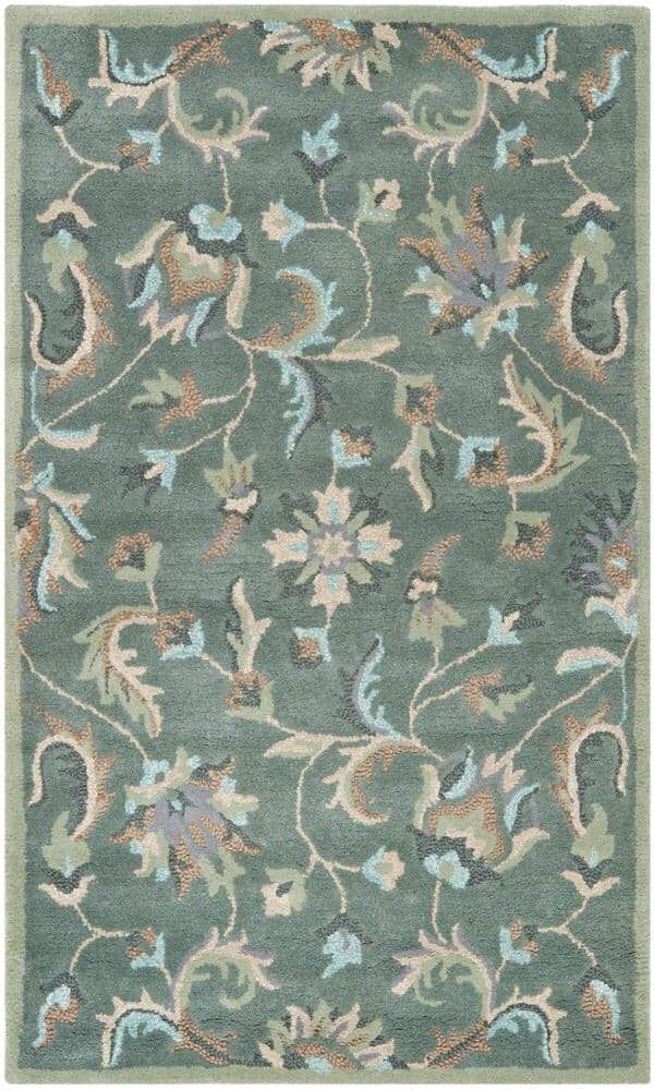 SAFAVIEH Jardin Gray/Multi 3 ft. x 5 ft. Border Area Rug