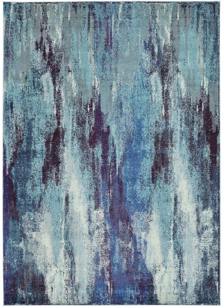 Unique Jardin Lilly Blue 7' 0 x 10' 0 Area Rug