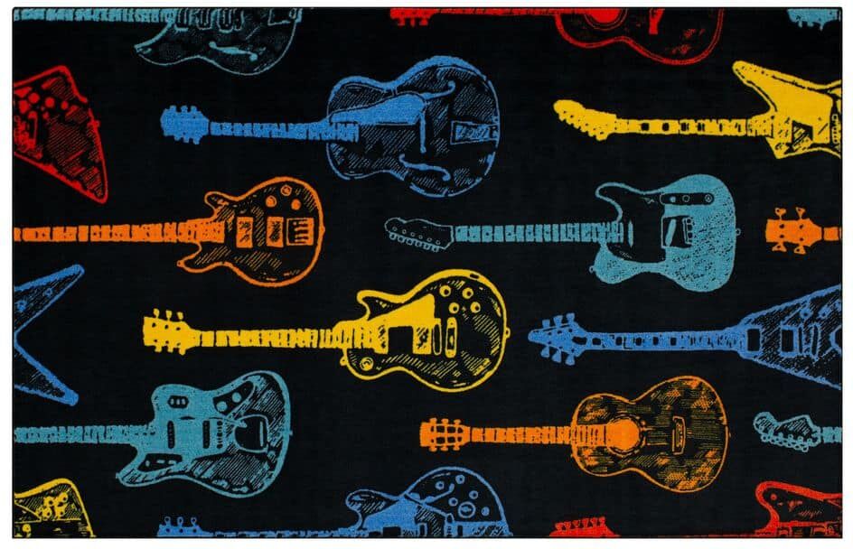 Mohawk Home Guitar Montage Multi 3 ft. 4 in. x 5 ft. Area Rug