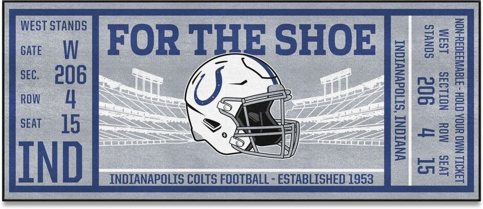 FANMATS NFL - Indianapolis Colts 30 in. x 72 in. Indoor Ticket Runner Rug