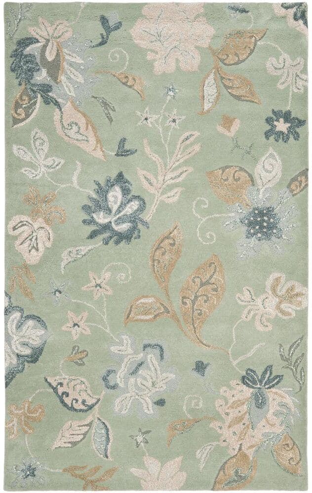 SAFAVIEH Jardin Light Green/Multi 5 ft. x 8 ft. Floral Area Rug