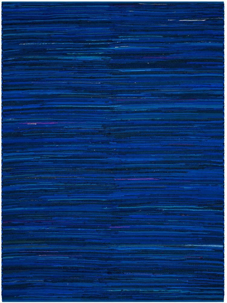 SAFAVIEH Rag Blue/Multi 10 ft. x 14 ft. Striped Area Rug