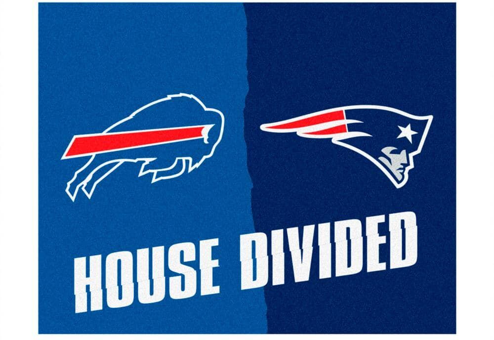 TrafficMaster NFL Patriots/Bills Blue House Divided 3 ft. x 4 ft. Area Rug