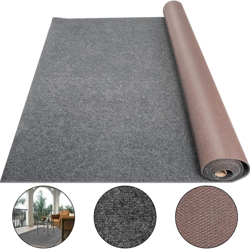 VEVOR Marine Carpet 6 ft. W x 29.5 ft. L Waterproof Cuttable Indoor/Outdoor Area Rug,Gray