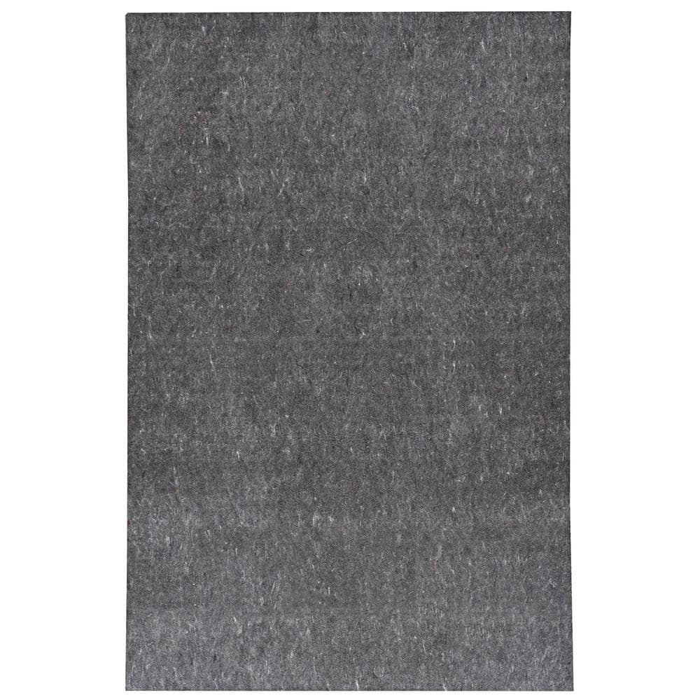 Linon Home Decor Underlay Premier Plush Grey and Multi 4 ft. x 6 ft. Hard and Smooth Surface Rug Pad
