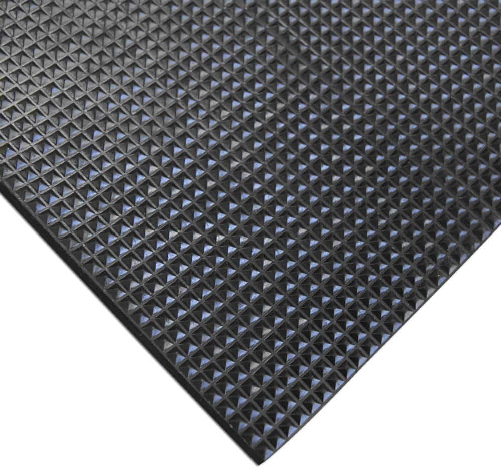 Rubber-Cal Super-Grip Scraper Black 48 in. x 180 in. Rubber Runner Traction Mat