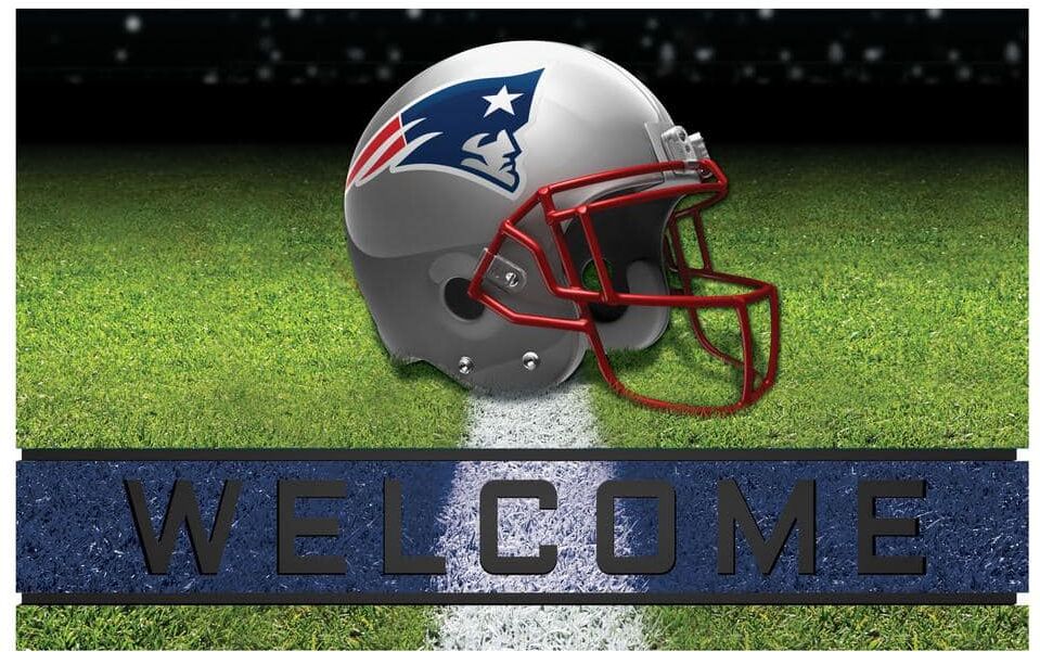 FANMATS NFL - New England Patriots 18 in. x 30 in. Rubber Door Mat