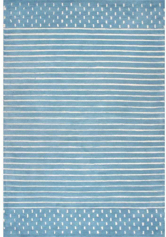 nuLOOM Marlowe Stripes Baby Blue 3 ft. x 5 ft. Indoor Area Rug