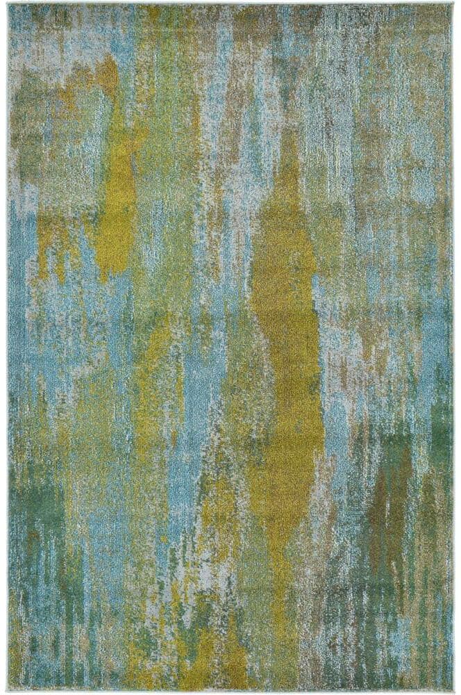 Unique Jardin Lilly Turquoise 5' 0 x 8' 0 Area Rug