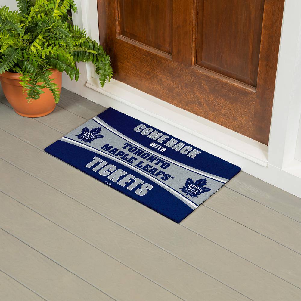 Evergreen Toronto Maple Leafs 28 in. x 16 in. PVC "Come Back With Tickets" Trapper Door Mat