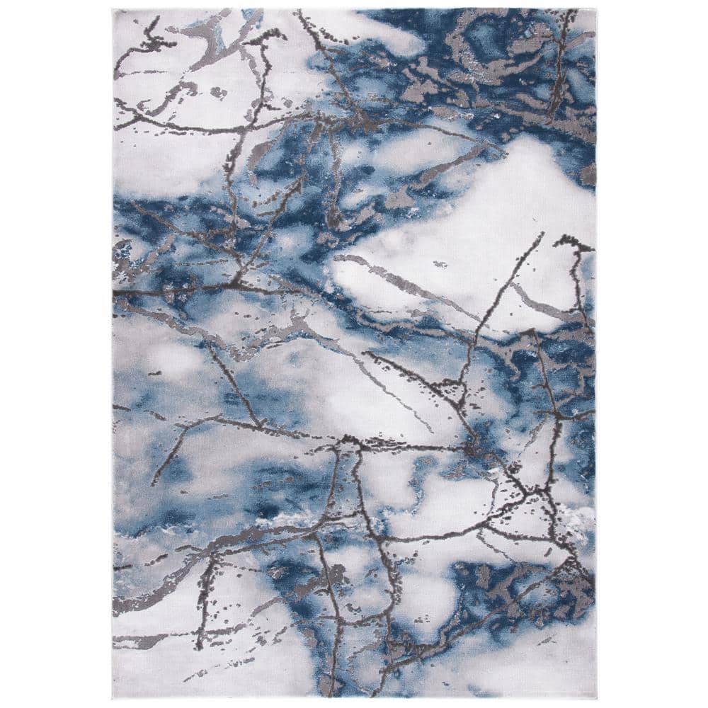 SAFAVIEH Craft Gray/Blue 2 ft. x 4 ft. Distressed Abstract Area Rug