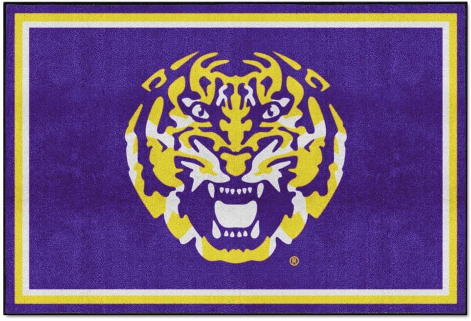 FANMATS LSU Tigers Purple 5ft. x 8 ft. Plush Area Rug