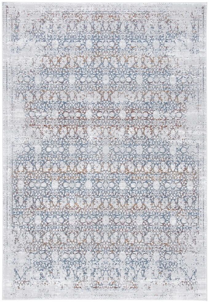 SAFAVIEH Craft Gray/Blue 5 ft. x 8 ft. Distressed Border Area Rug